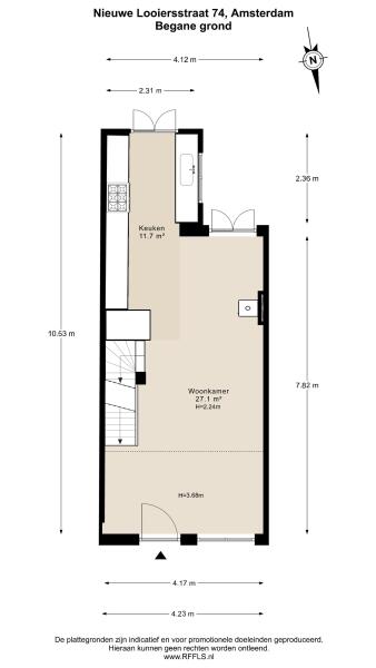 Floor Plan 2 - Nieuwe Looiersstraat 74